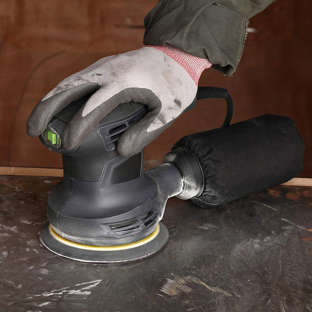 5" 280W Orbital Sander with Dust Collector and 15 Sanding Discs