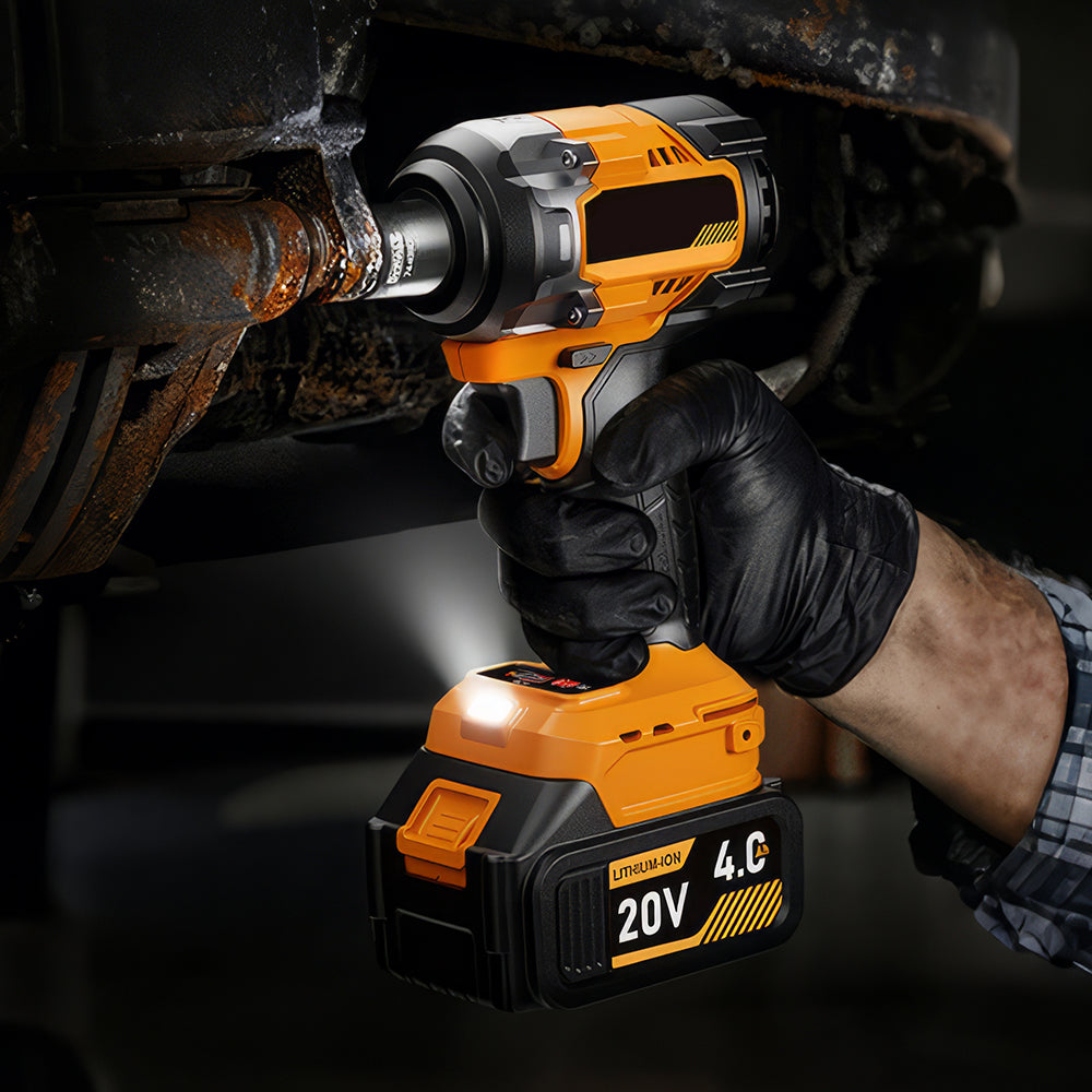 1/2" 20V Brushless Impact Wrench with 2 Batteries and Fast Charger
