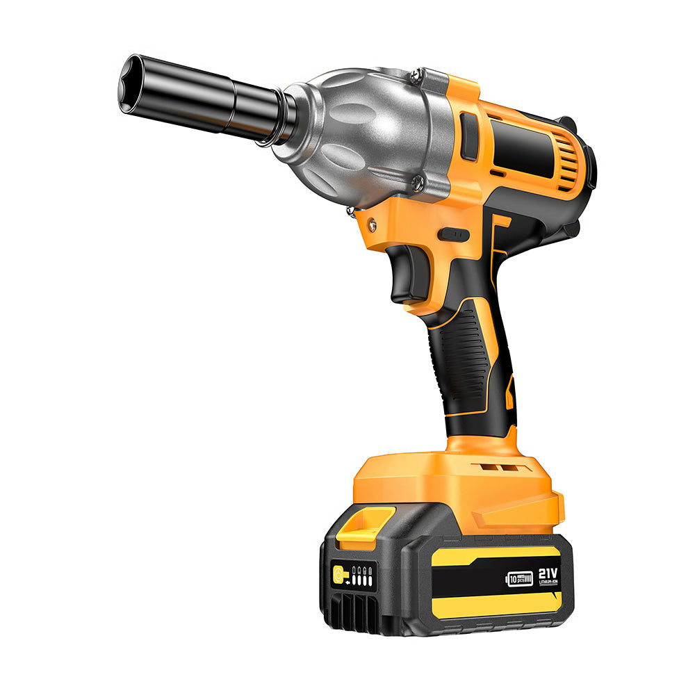 1/2" 21V Brushless Impact Wrench with 2 Batteries, 6 Sockets, and Fast Charger