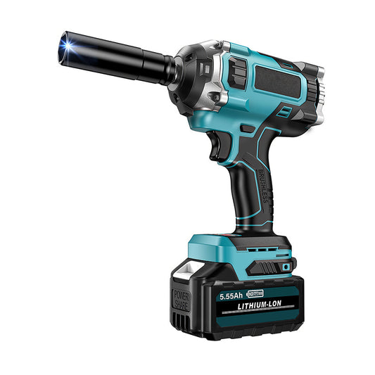 1/2" Brushless Impact Wrench with 2 Batteries, 6 Sockets and Toolbox