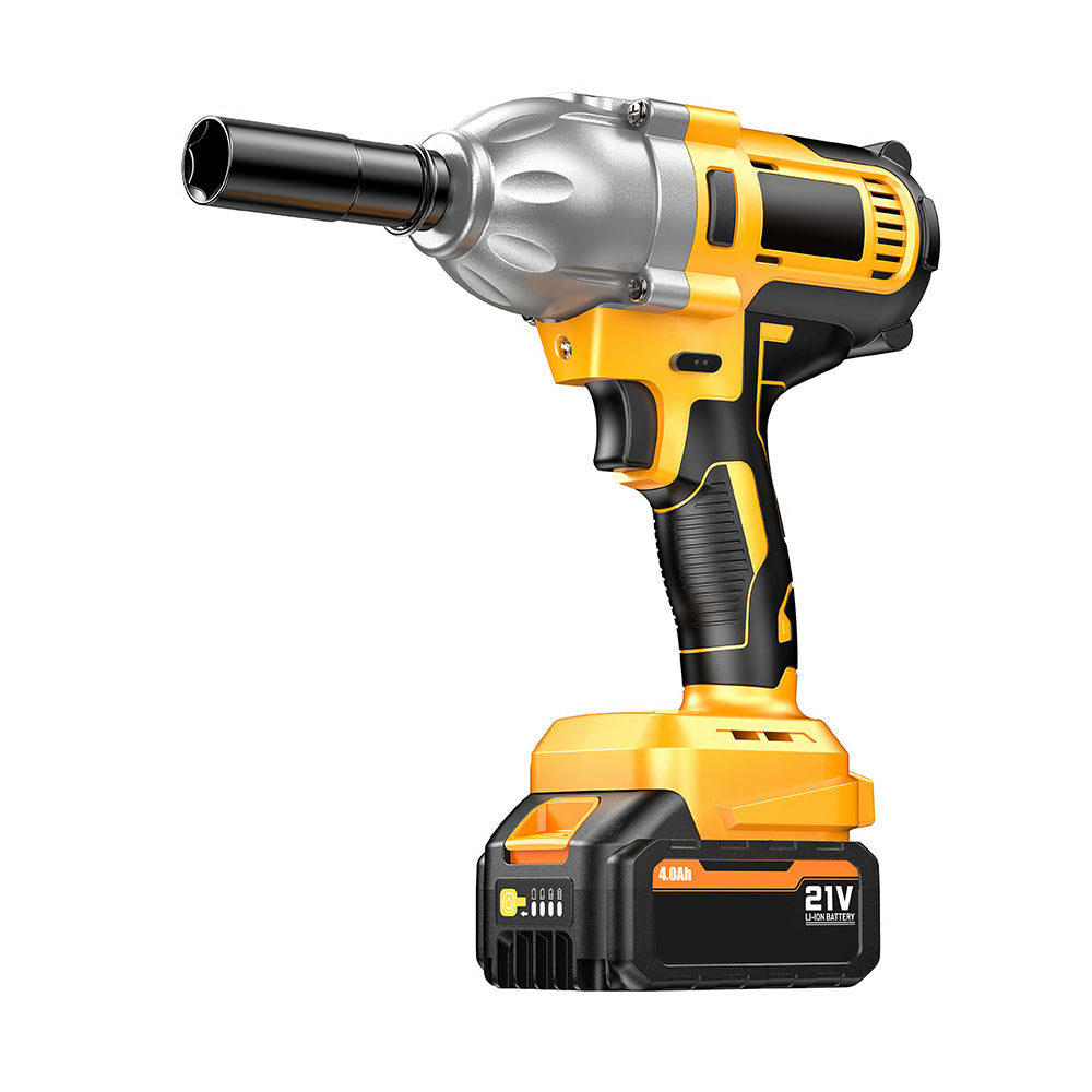 1/2" 21V Brushless Impact Wrench with 2 Batteries, 6 Sockets, and Fast Charger