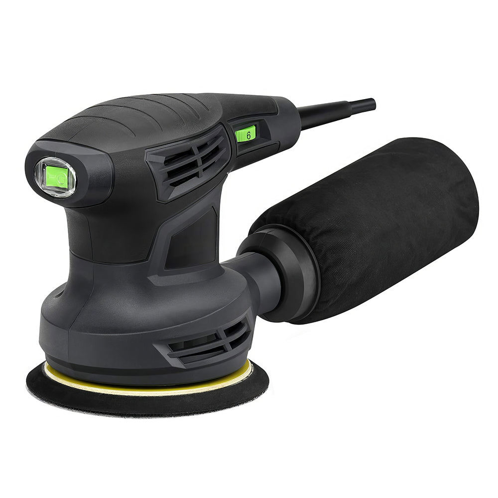 5" 280W Orbital Sander with Dust Collector and 15 Sanding Discs