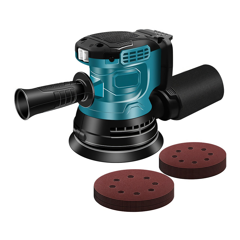 Cordless 18V Orbital Sander Compatible with Makita Batteries – Bare Tool with 20 Sandpapers