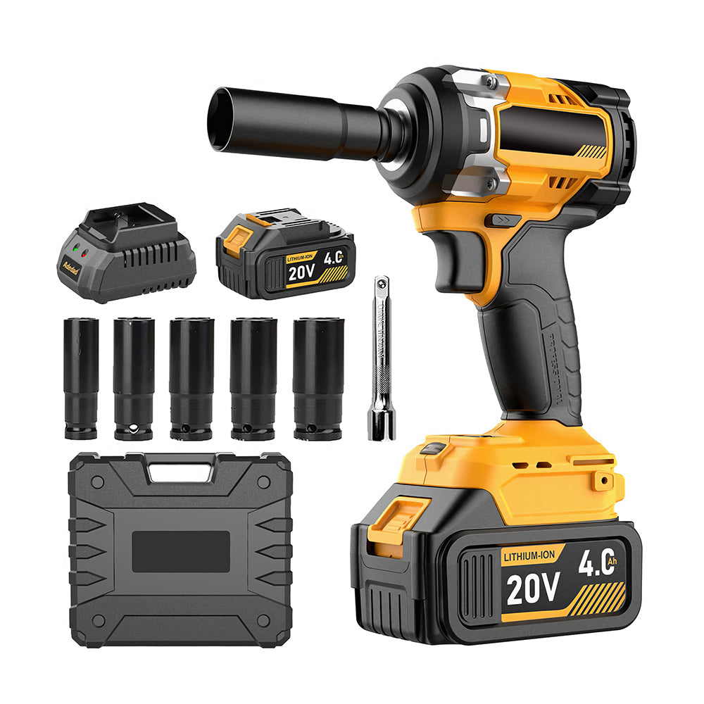 1/2" 20V Brushless Impact Wrench with 2 Batteries and Fast Charger