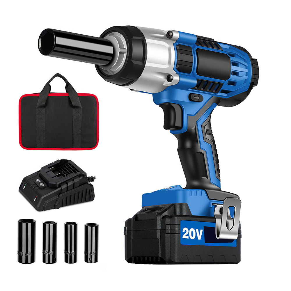 1/2" 20V Brushless Impact Wrench Kit with 3.0Ah Battery and 4 Sockets