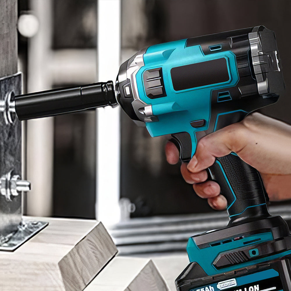 1/2" Brushless Impact Wrench with 2 Batteries, 6 Sockets and Toolbox