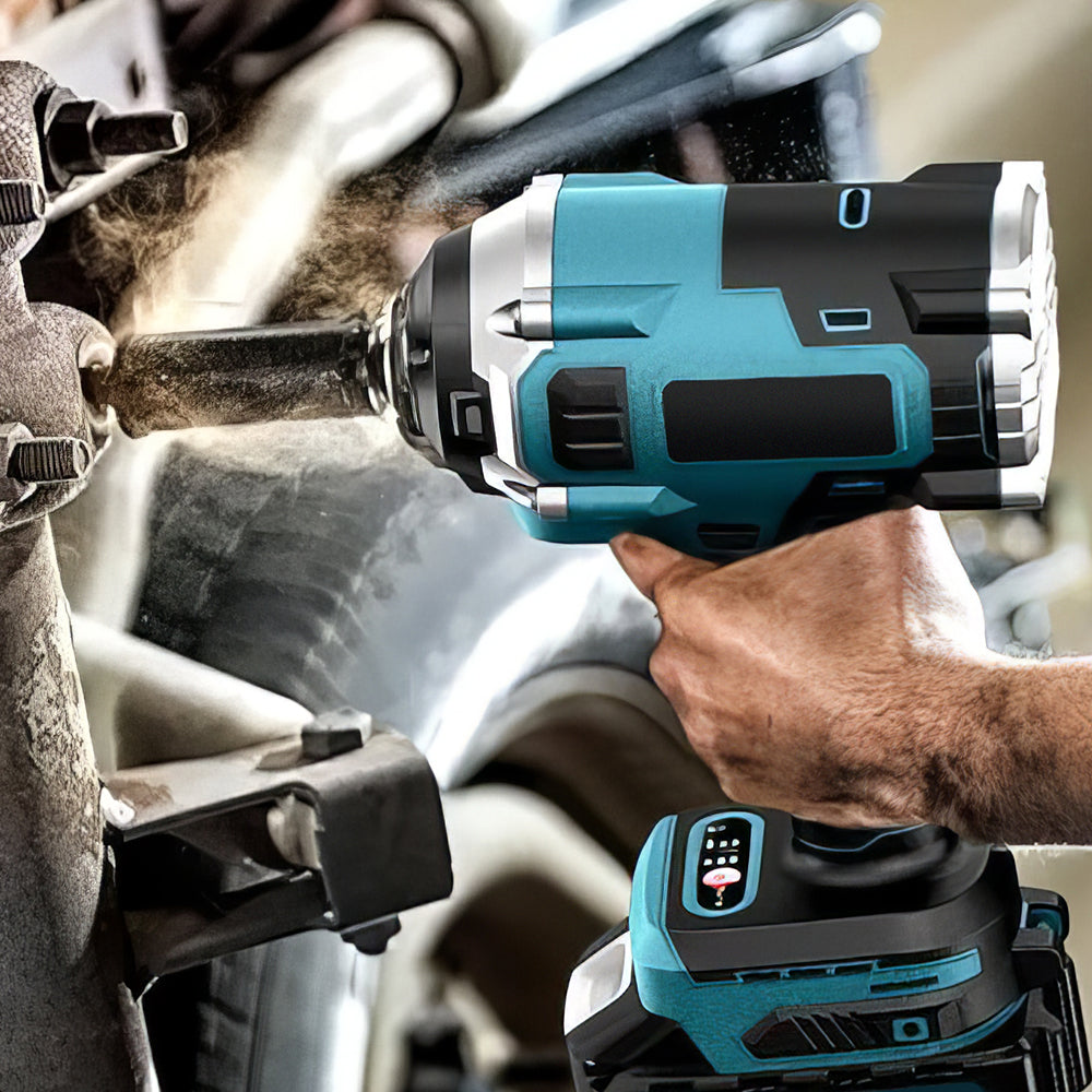 1/2" Brushless Impact Wrench with 2 Batteries, 6 Sockets and Toolbox