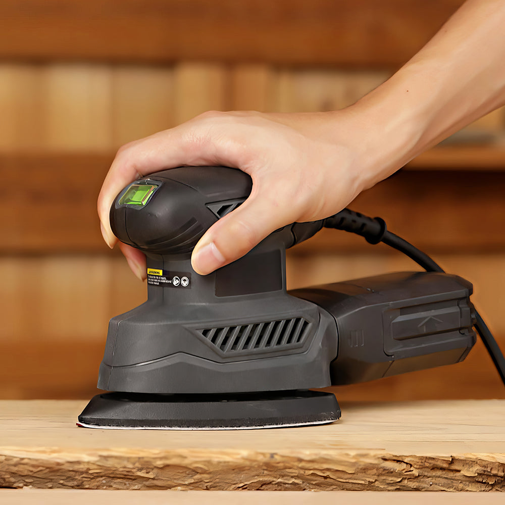 Detail Sander with Dust Box and 20 Sandpapers for Woodworking