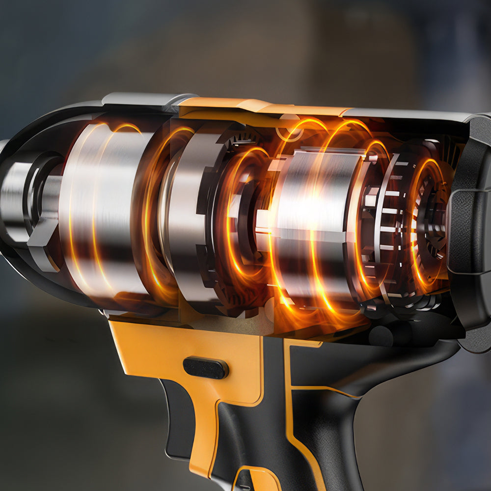 1/2" 21V Brushless Impact Wrench with 2 Batteries, 6 Sockets, and Fast Charger