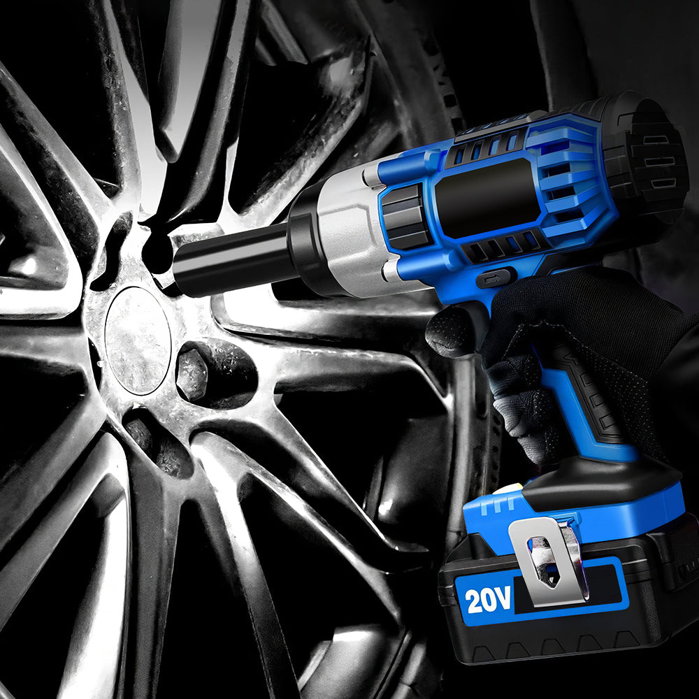1/2" 20V Brushless Impact Wrench Kit with 3.0Ah Battery and 4 Sockets