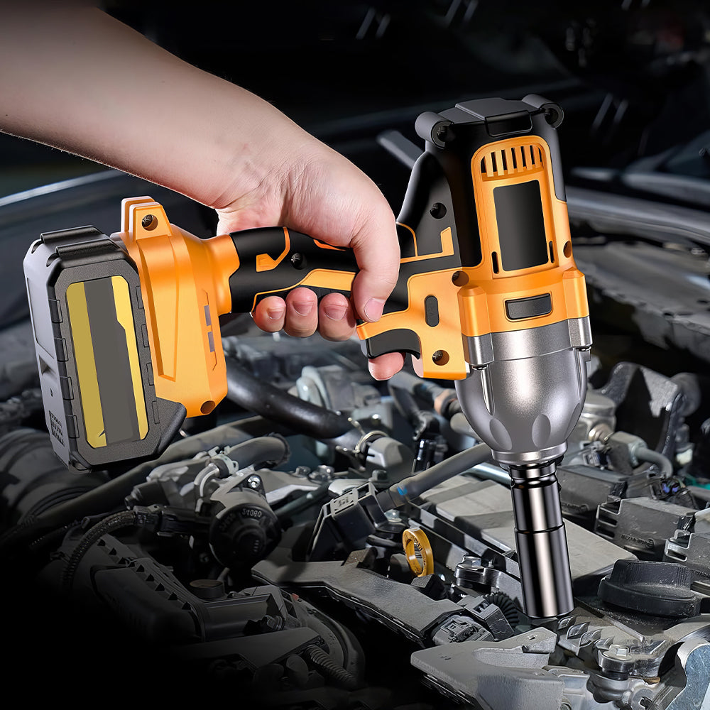 1/2" 21V Brushless Impact Wrench with 2 Batteries, 6 Sockets, and Fast Charger